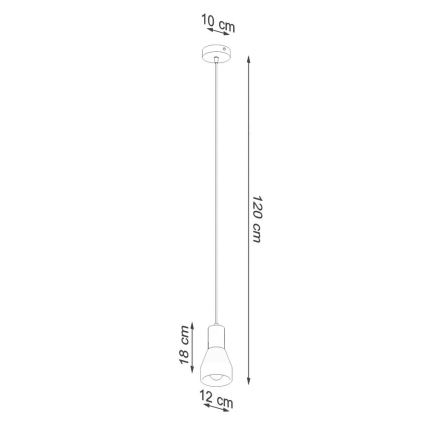 Żyrandol na lince QUBIC 1xE27/60W/230V beton/brzoza/buk/czarne