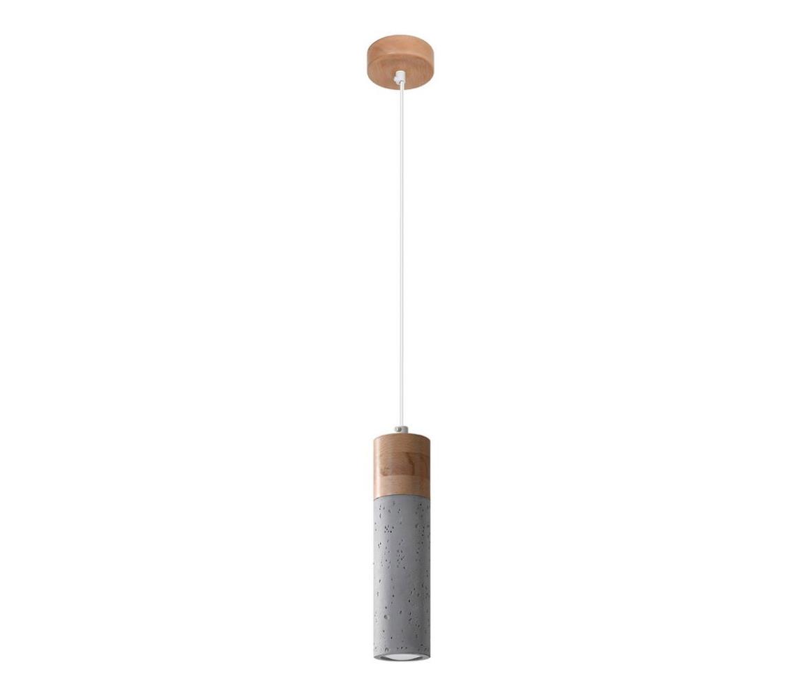 SL.0965 - Żyrandol na lince ZANE 1xGU10/40W/230V beton/drewno