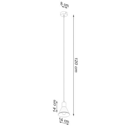 Żyrandol na lince TALEJA 1xE27/60W/230V biały