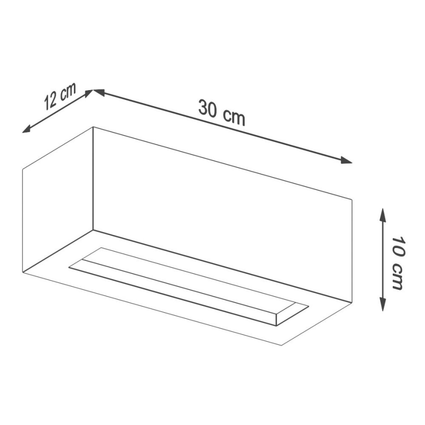 Kinkiet VEGA 1xE27/60W/230V 30 cm beton