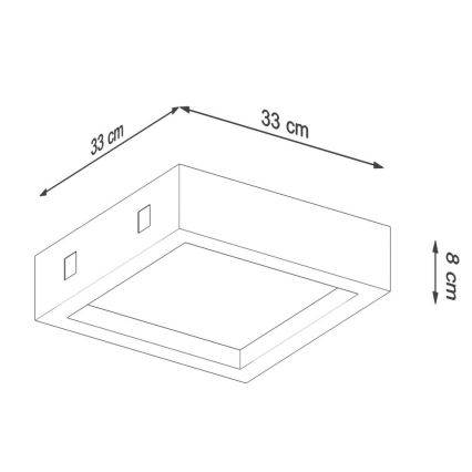 LED Plafon RIZA LED/18W/230V beton