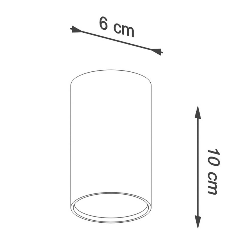 Oświetlenie punktowe LAGOS 1xGU10/10W/230V 10 cm czarny