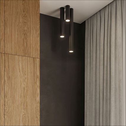 Oświetlenie punktowe LAGOS 1xGU10/10W/230V 20 cm czarny