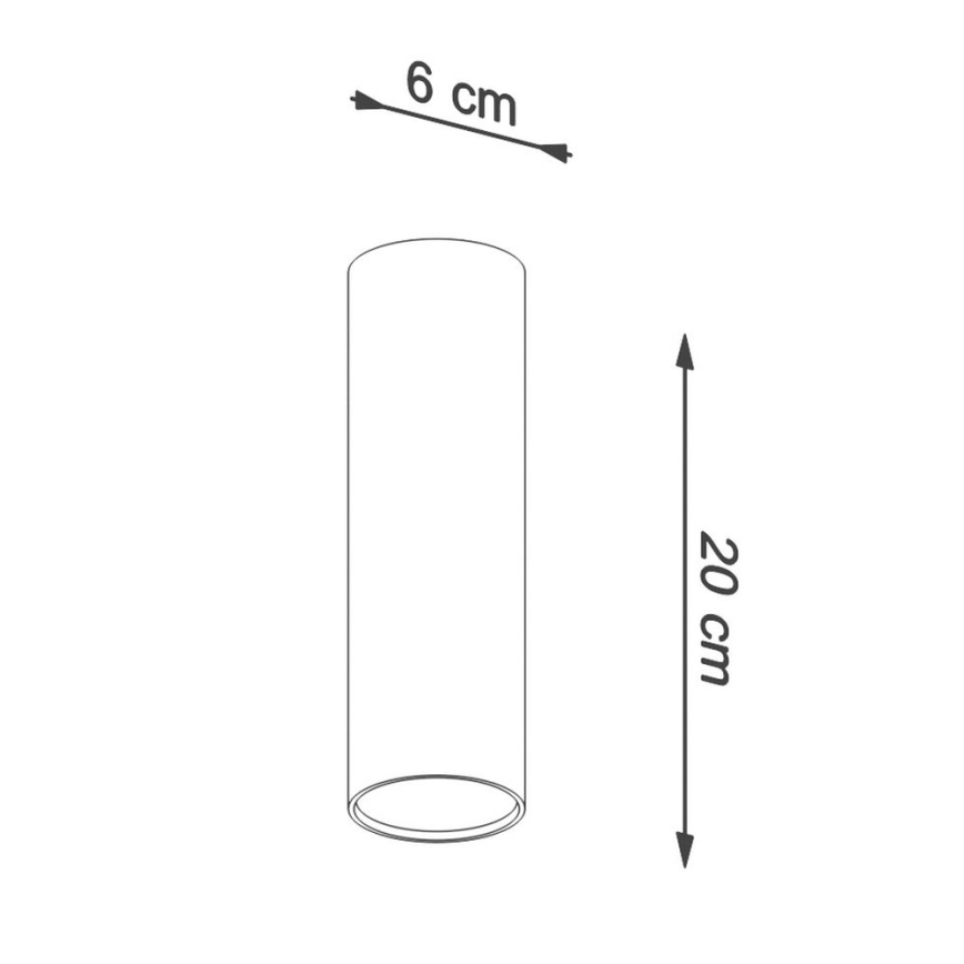 Oświetlenie punktowe LAGOS 1xGU10/10W/230V 20 cm czarny
