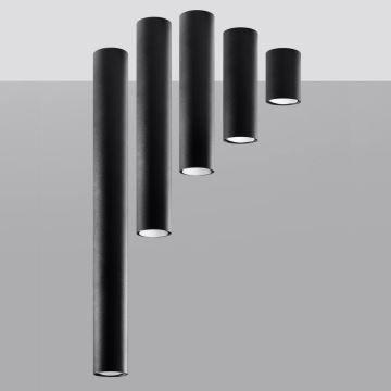 Oświetlenie punktowe LAGOS 1xGU10/40W/230V 20 cm czarny