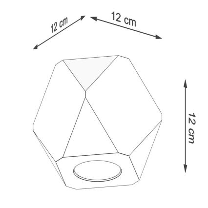 Lampa sufitowa WOODY 1xGU10/40W/230V dąb