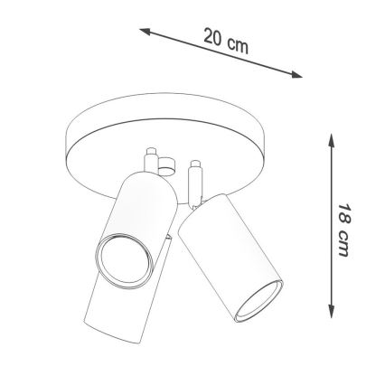 Oświetlenie punktowe RING 3xGU10/10W/230V biały