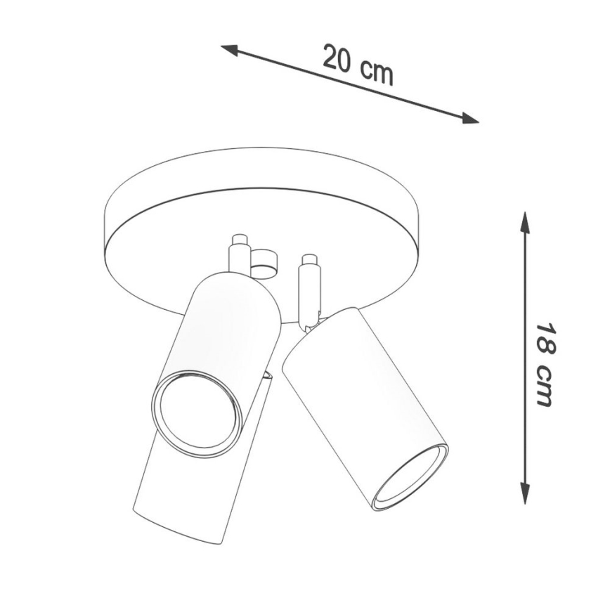 Oświetlenie punktowe RING 3xGU10/10W/230V biały