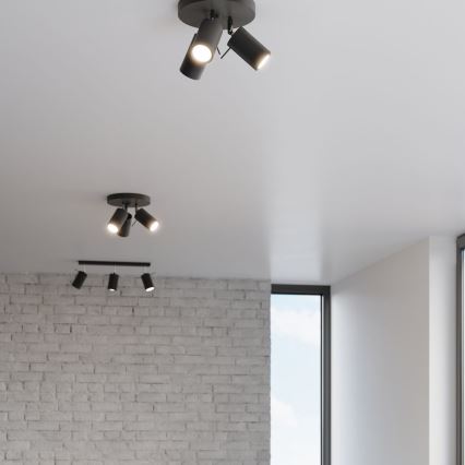 Oświetlenie punktowe RING 3xGU10/10W/230V czarny