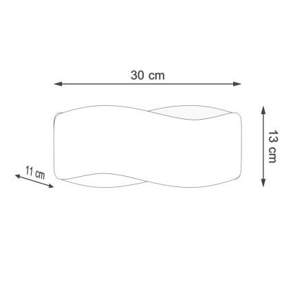 Kinkiet TILA 1xG9/40W/230V 30 cm biały