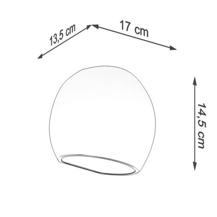 Kinkiet GLOBE 1xE27/60W/230V błyszcząca biel