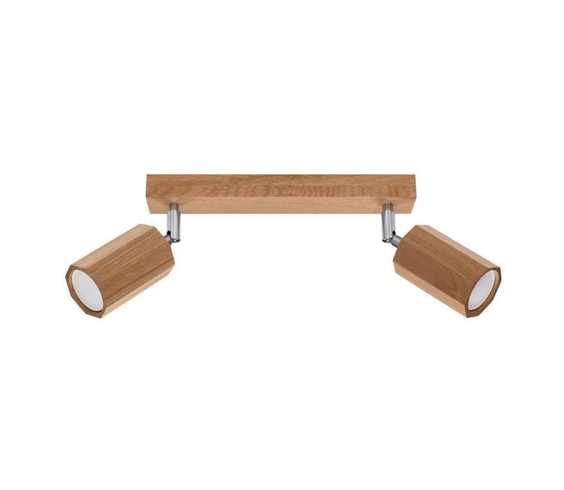 SL.1029 - Oświetlenie punktowe ZEKE 2xGU10/40W/230V dąb