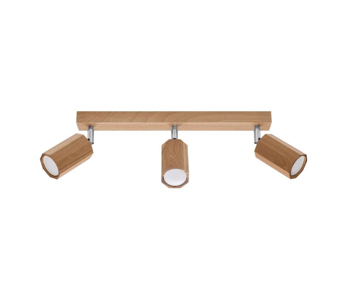 SL.1030 - Oświetlenie punktowe ZEKE 3xGU10/40W/230V dąb