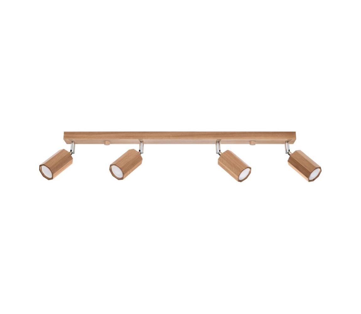 SL.1031 - Oświetlenie punktowe ZEKE 4xGU10/40W/230V dąb