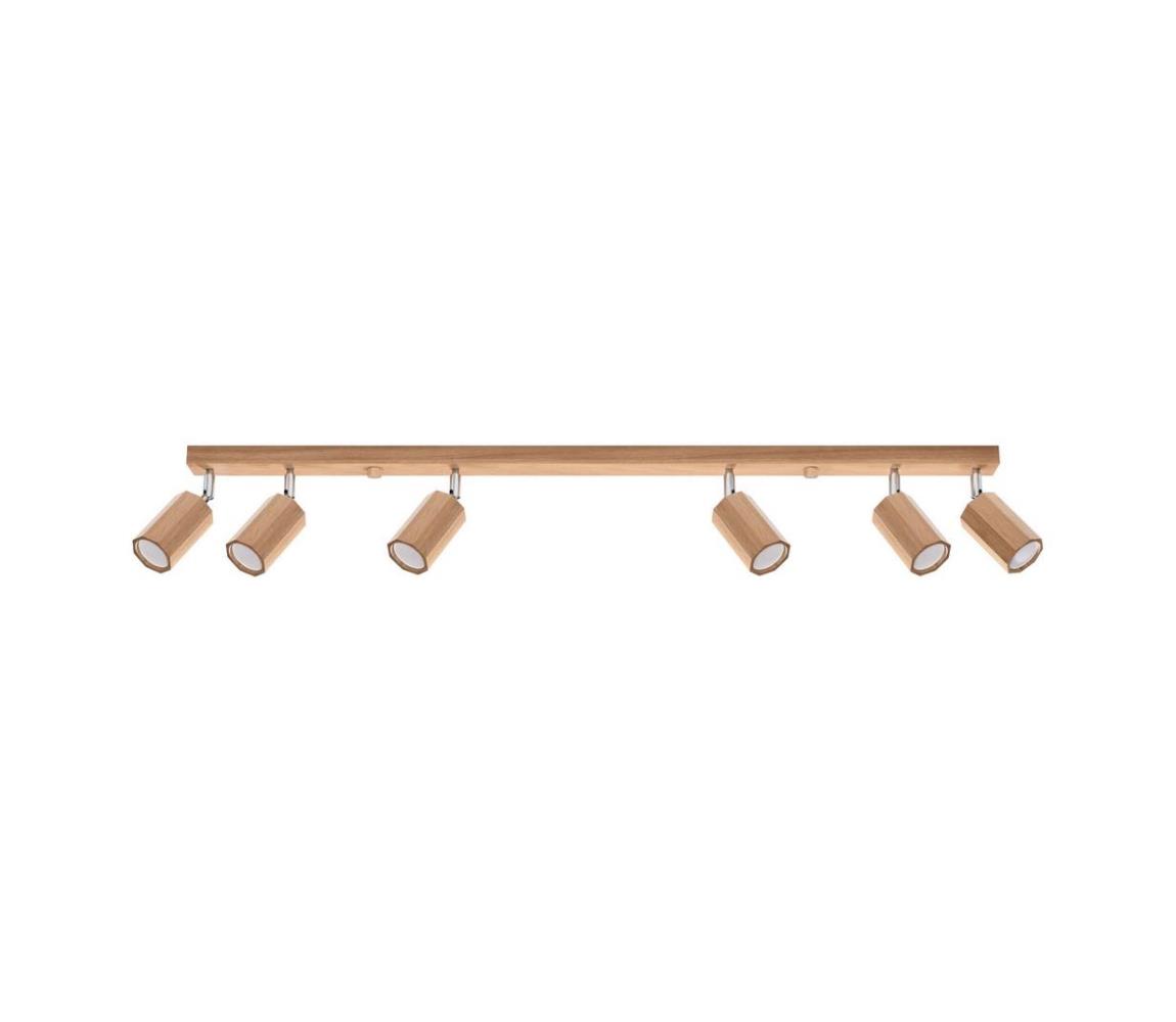 SL.1032 - Oświetlenie punktowe ZEKE 6xGU10/40W/230V dąb
