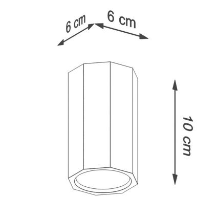 Oświetlenie punktowe ZEKE 1xGU10/40W/230V 10 cm dąb