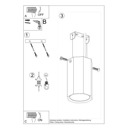 Oświetlenie punktowe ZEKE 1xGU10/40W/230V 10 cm dąb