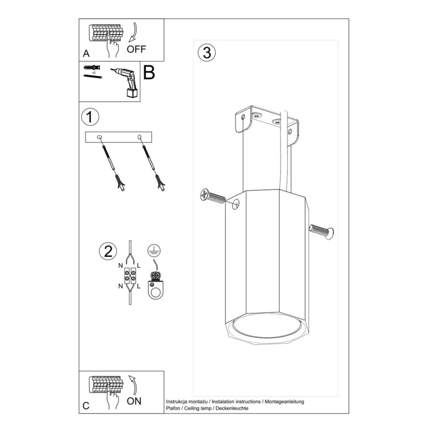 Oświetlenie punktowe ZEKE 1xGU10/40W/230V 10 cm dąb