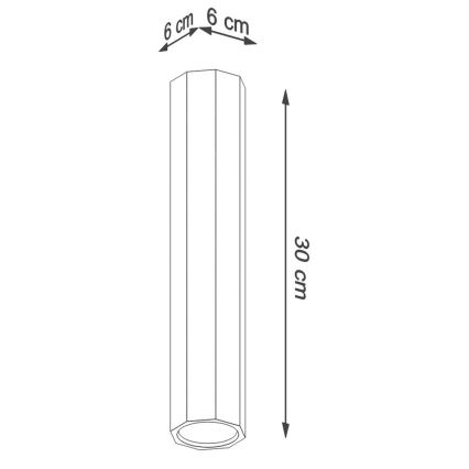 Oświetlenie punktowe ZEKE 1xGU10/40W/230V 30 cm dąb