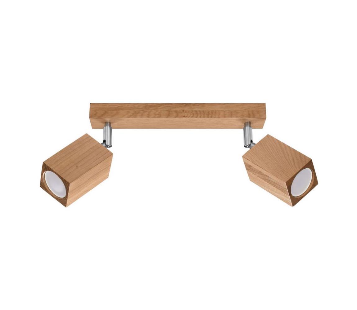 SL.1036 - Oświetlenie punktowe KEKE 2xGU10/40W/230V dąb