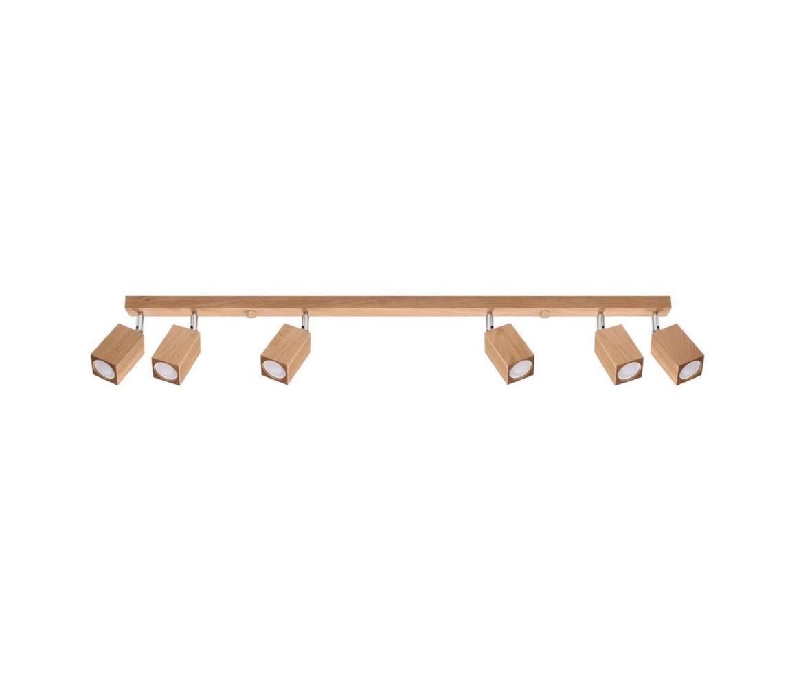 SL.1039 - Oświetlenie punktowe KEKE 6xGU10/40W/230V dąb