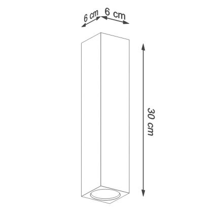 Oświetlenie punktowe KEKE 1xGU10/40W/230V 30 cm dąb