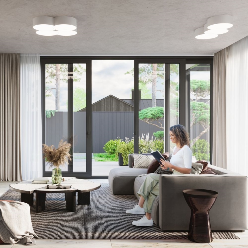 Plafon CIRCLE 6xE27/60W/230V biały