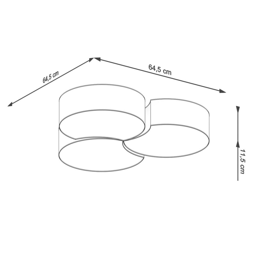 Plafon CIRCLE 6xE27/60W/230V biały