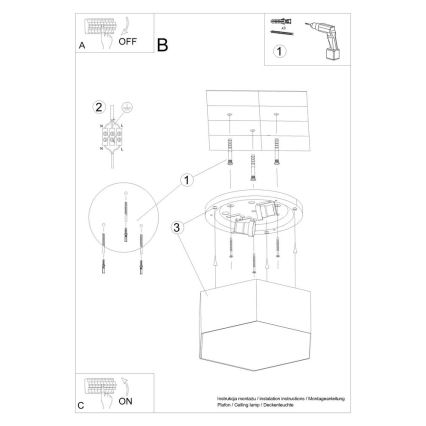 Plafon SUNDE 2xE27/60W/230V 11,5 cm czarny