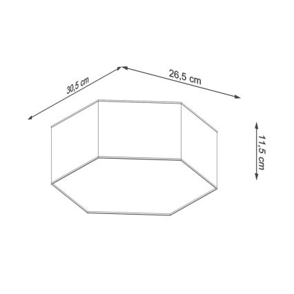 Plafon SUNDE 2xE27/60W/230V 11,5 cm czarny