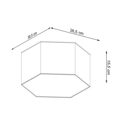 Plafon SUNDE 2xE27/60W/230V 15,5 cm czarny