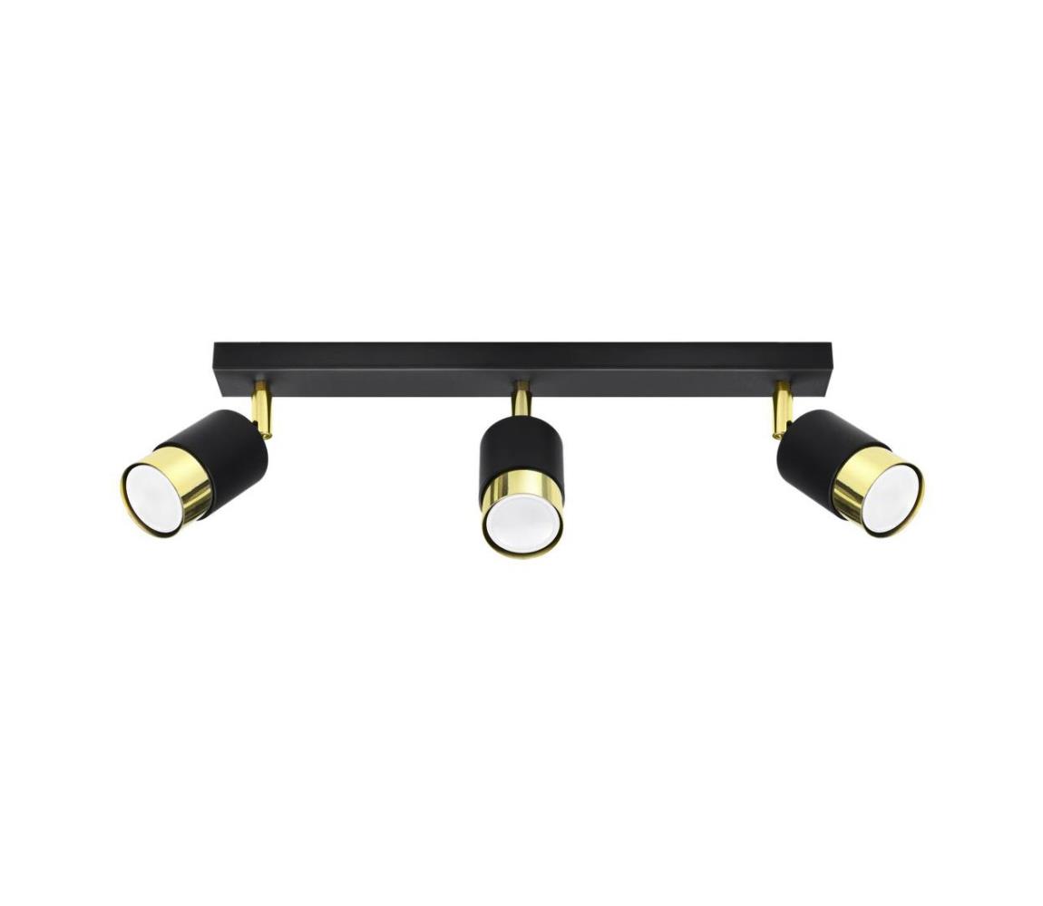 SL.1071 - Oświetlenie punktowe NERO 3xGU10/40W/230V czarny/złoty