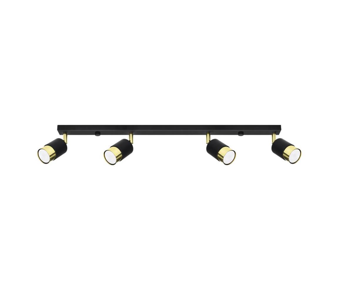 SL.1072 - Oświetlenie punktowe NERO 4xGU10/40W/230V czarny/złoty