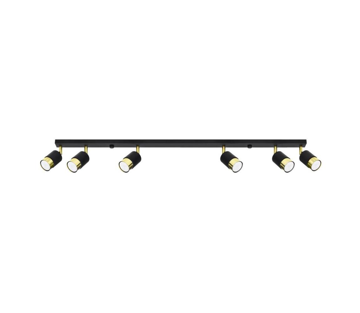 SL.1073 - Oświetlenie punktowe NERO 6xGU10/40W/230V czarny/złoty