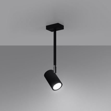 Żyrandol na drążku NORANO 1xGU10/40W/230V czarny