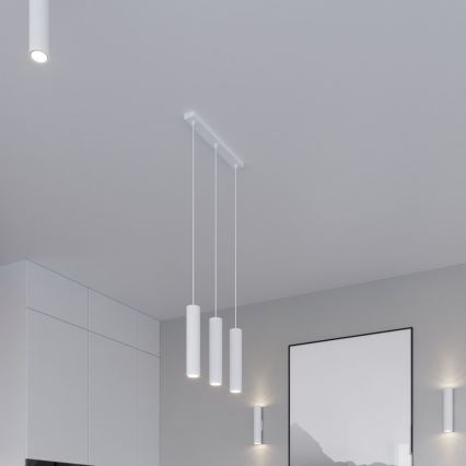 Żyrandol na lince LAGOS 3xGU10/10W/230V biały