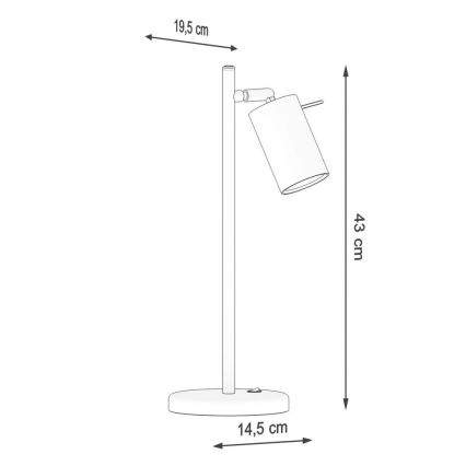 Lampa stołowa RING 1xGU10/10W/230V czarny