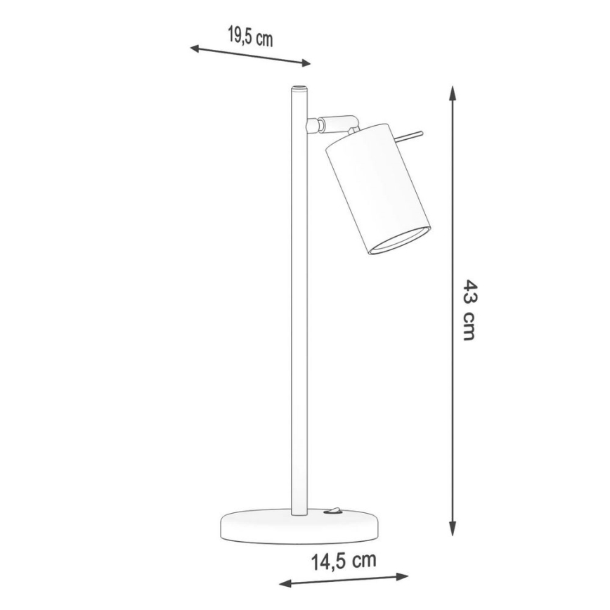 Lampa stołowa RING 1xGU10/10W/230V czarny