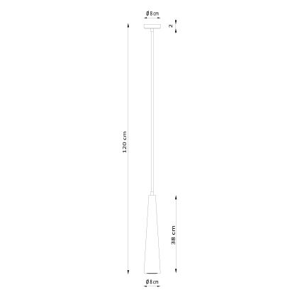 Lampa wisząca na przewodzie SULA 1xGU10/10W/230V śr. 8 cm beżowa