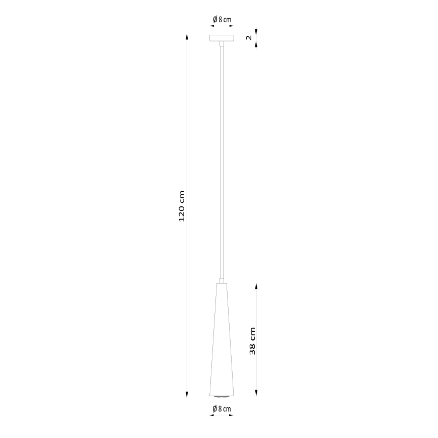 Lampa wisząca na przewodzie SULA 1xGU10/10W/230V śr. 8 cm beżowa