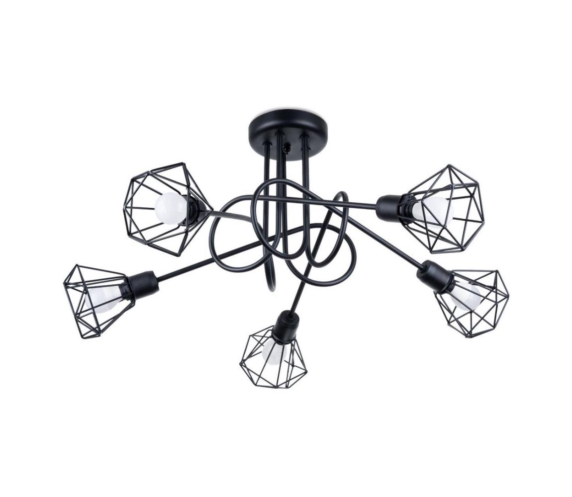 SL.1110 - Żyrandol ARTEMIS 5xE14/40W/230V czarny