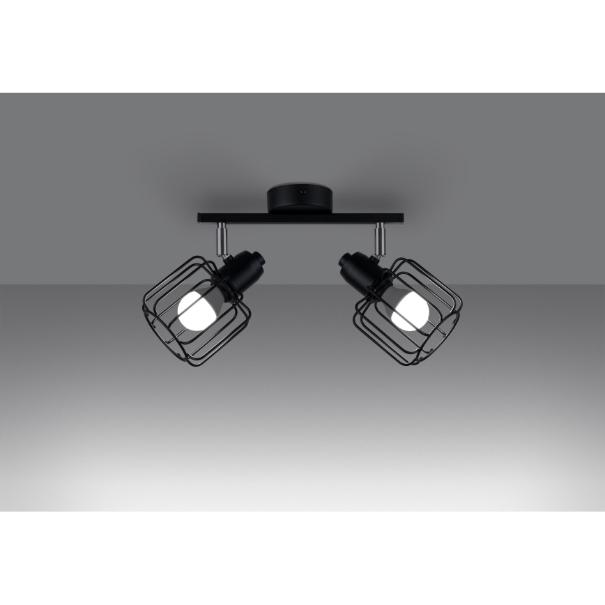Oprawa punktowa BELUCI 2xE14/40W/230V czarna