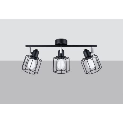 Oprawa punktowa BELUCI 3xE14/40W/230V czarna