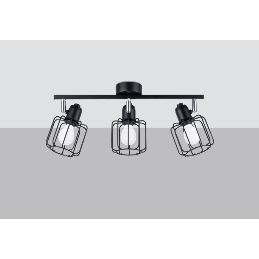Oprawa punktowa BELUCI 3xE14/40W/230V czarna