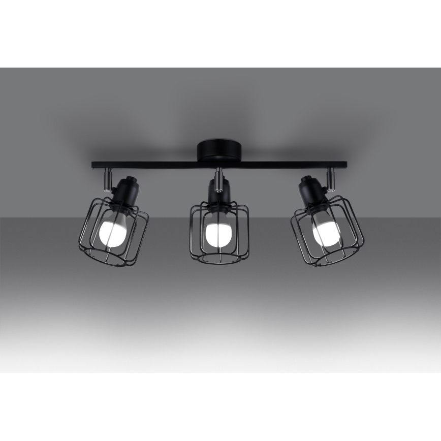 Oprawa punktowa BELUCI 3xE14/40W/230V czarna