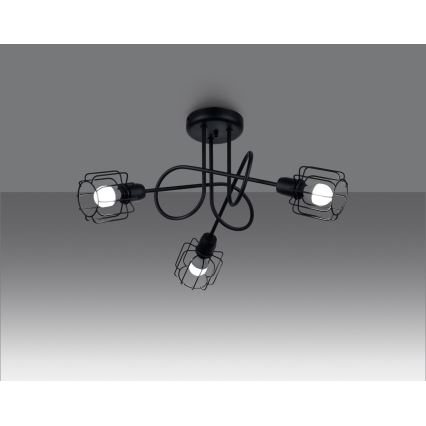 Lampa sufitowa na pręcie BELUCI 3xE14/40W/230V czarna