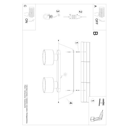 Lampa sufitowa SAVAR 2xE27/60W/230V czarna