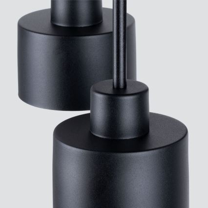 Lampa wisząca na pręcie SAVAR 3xE27/60W/230V czarna