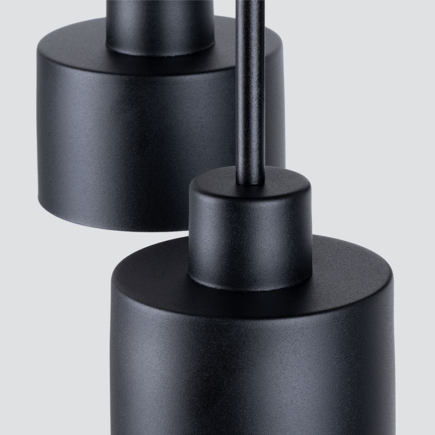 Lampa wisząca na pręcie SAVAR 3xE27/60W/230V czarna