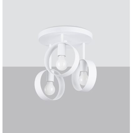 Lampa sufitowa na pręcie TITRAN 3xE27/60W/230V biała